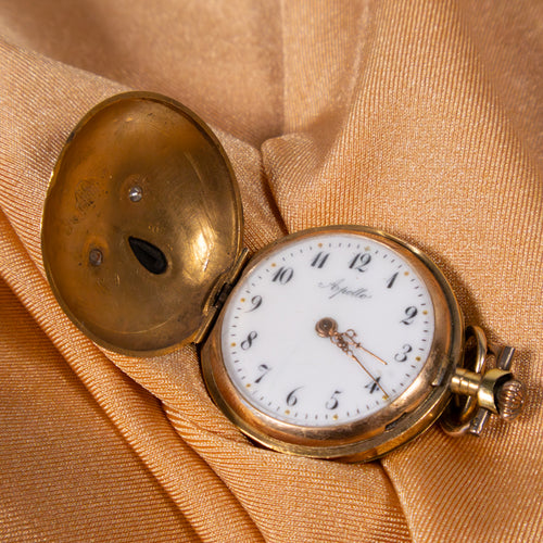 Apollo, Art Nouveau Pocket Watch, 14ct Yellow Gold