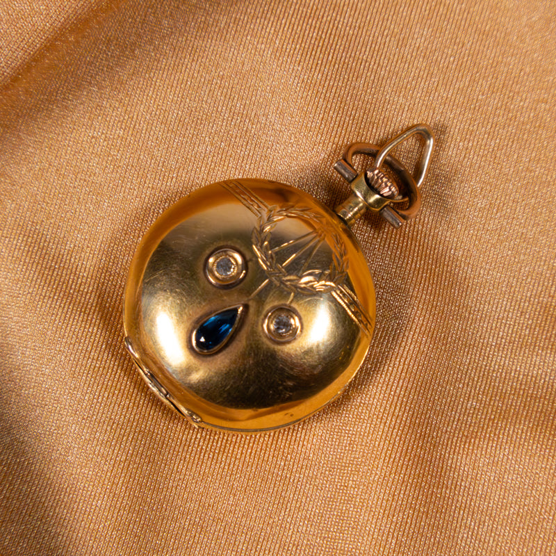 Apollo, Art Nouveau Pocket Watch, 14ct Yellow Gold