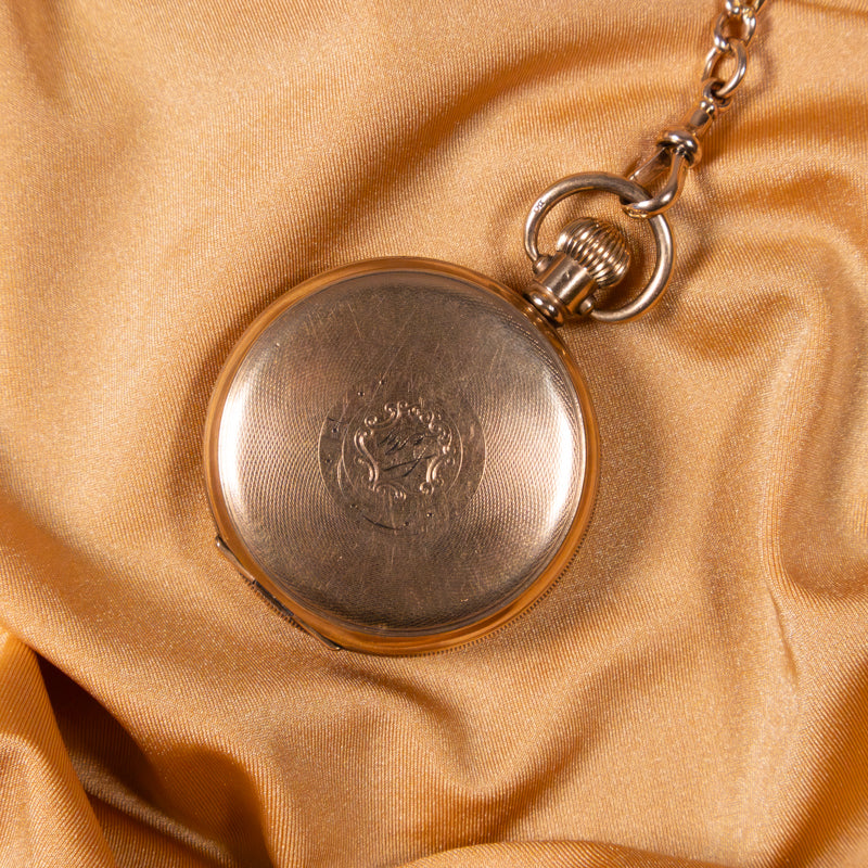 Newhaven Watch Co., Art Deco Pocket Watch, Rolled Gold