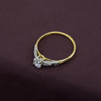 Art Deco Diamond Engagement Ring, 18ct Yellow Gold & Platinum
