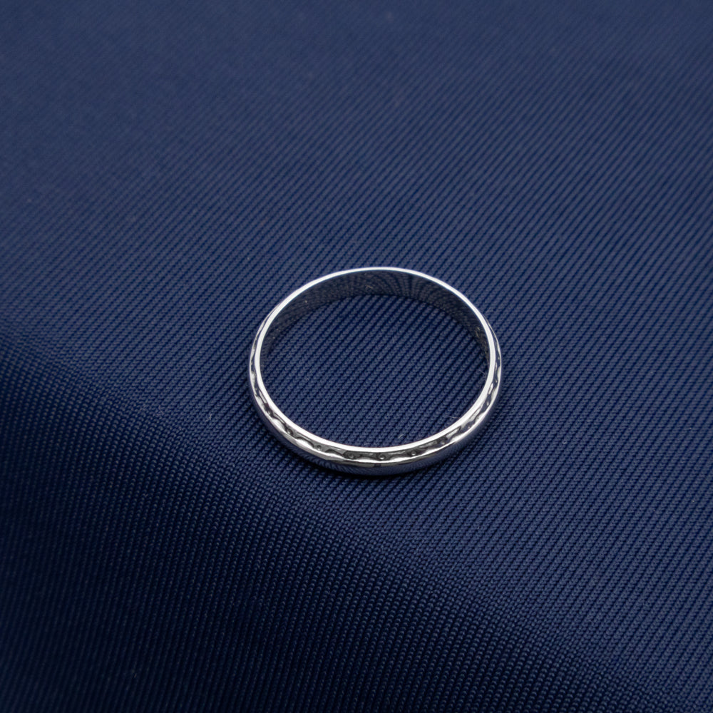 Vintage Wedding Band, 18ct White Gold