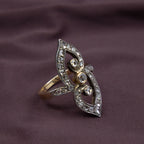Vintage Diamond Dress Ring, 9ct Yellow Gold & Sterling Silver