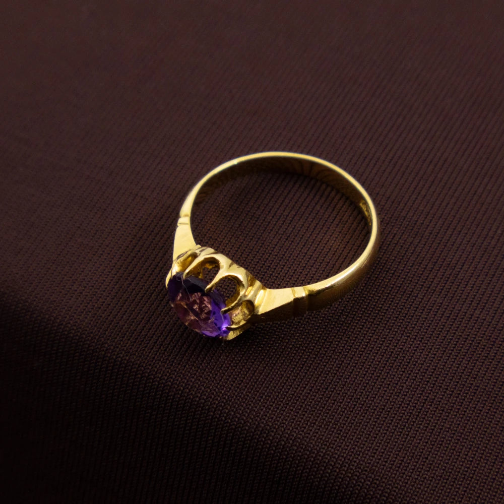 Vintage Amethyst Ring, 18ct Yellow Gold