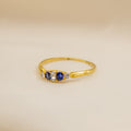 Victorian Sapphire and Diamond Cluster Ring, 18ct Yellow Gold