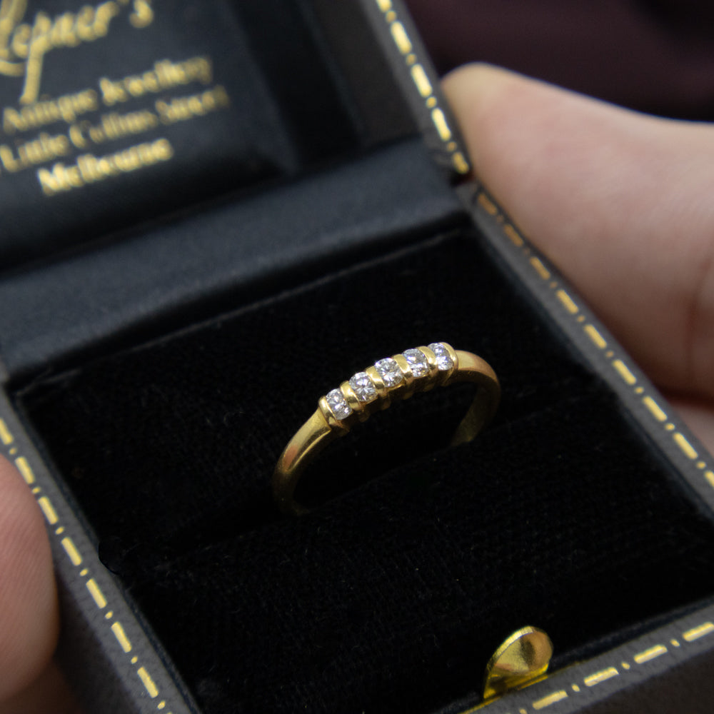 Vintage Diamond Ring, 18ct Yellow Gold