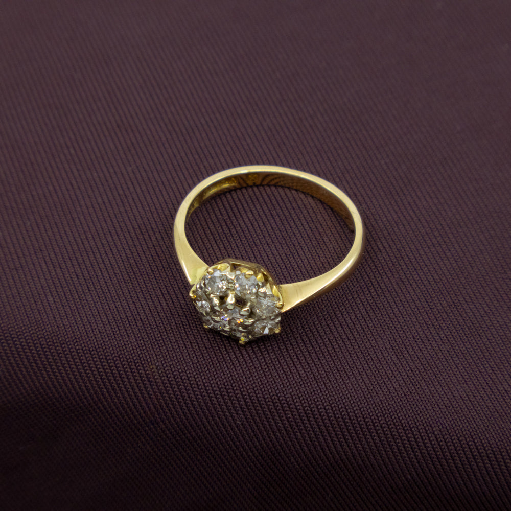 Edwardian Diamond Daisy Ring