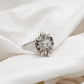 Retro Diamond Ring, 18ct White Gold & Platinum