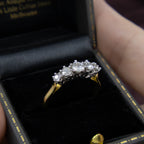 Retro Diamond Engagement Ring, 18ct Yellow Gold & Platinum