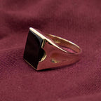 Vintage Onyx Signet Ring, 9ct Yellow Gold