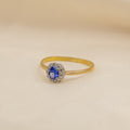 Edwardian Sapphire and Diamond Cluster Ring, 18ct Yellow Gold