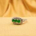 Modern Jade Ring, 18ct White Gold
