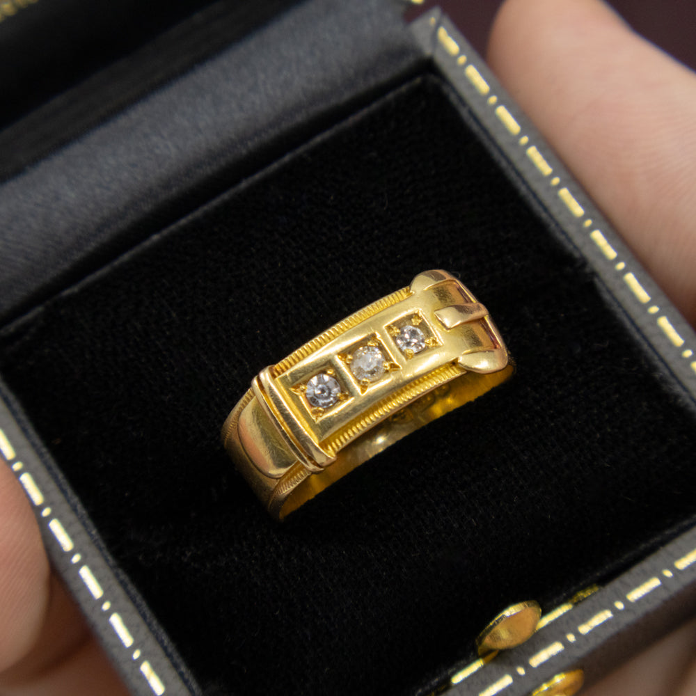 Edwardian Diamond Ring, 18ct Yellow Gold