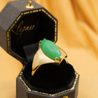 Retro Chrysoprase Ring, 9ct Yellow Gold