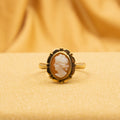 Art Deco Cameo Ring, 9ct Pink Gold