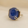 Vintage Star Saphire Ring, 9ct Pink Gold & Sterling Silver