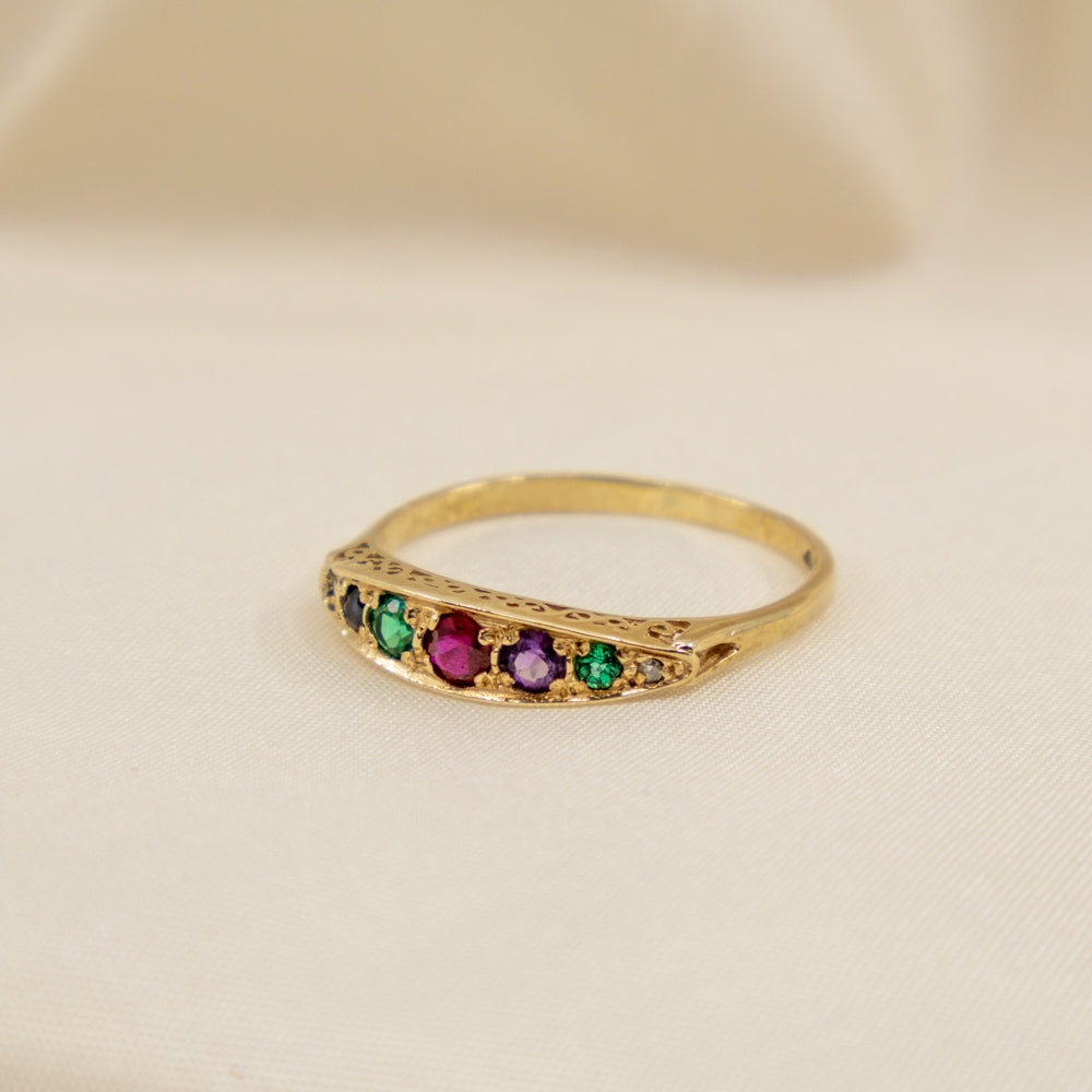 Modern Dearest Ring, 9ct Yellow Gold