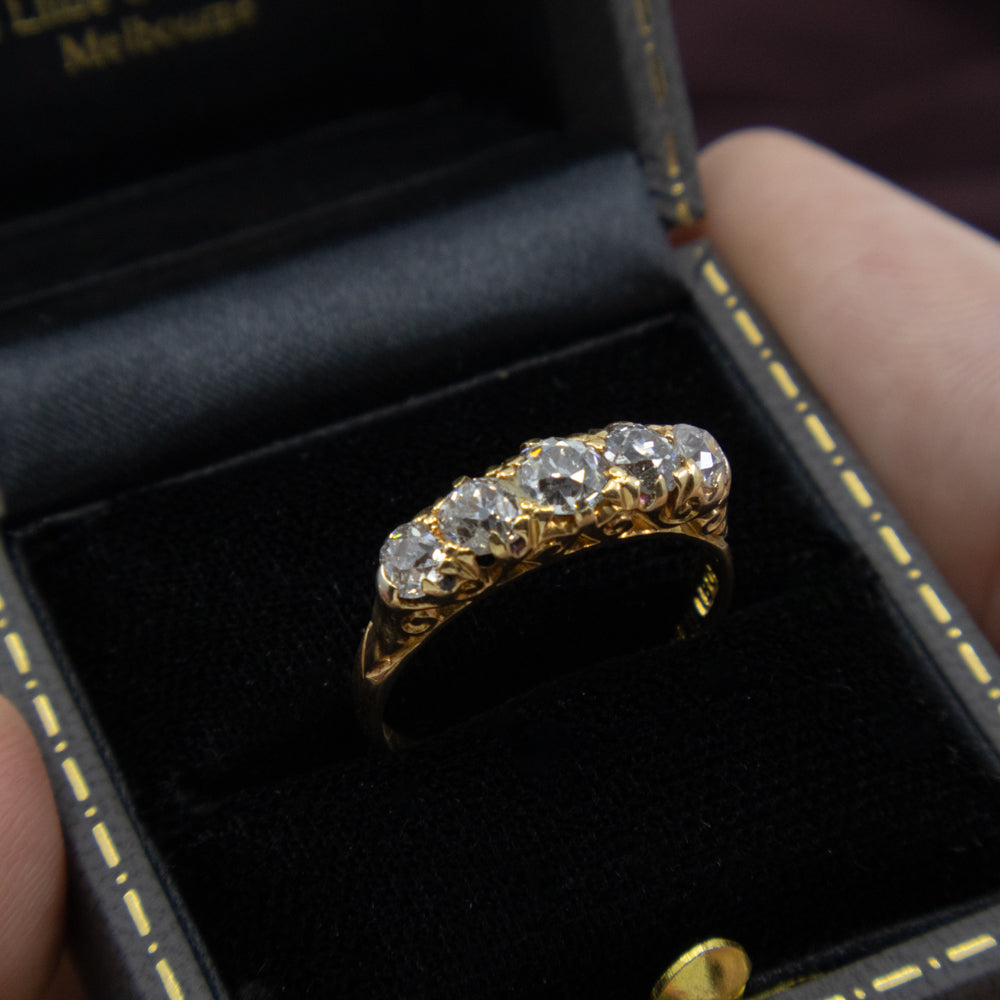 Victorian Diamond Ring, 18ct Yellow Gold