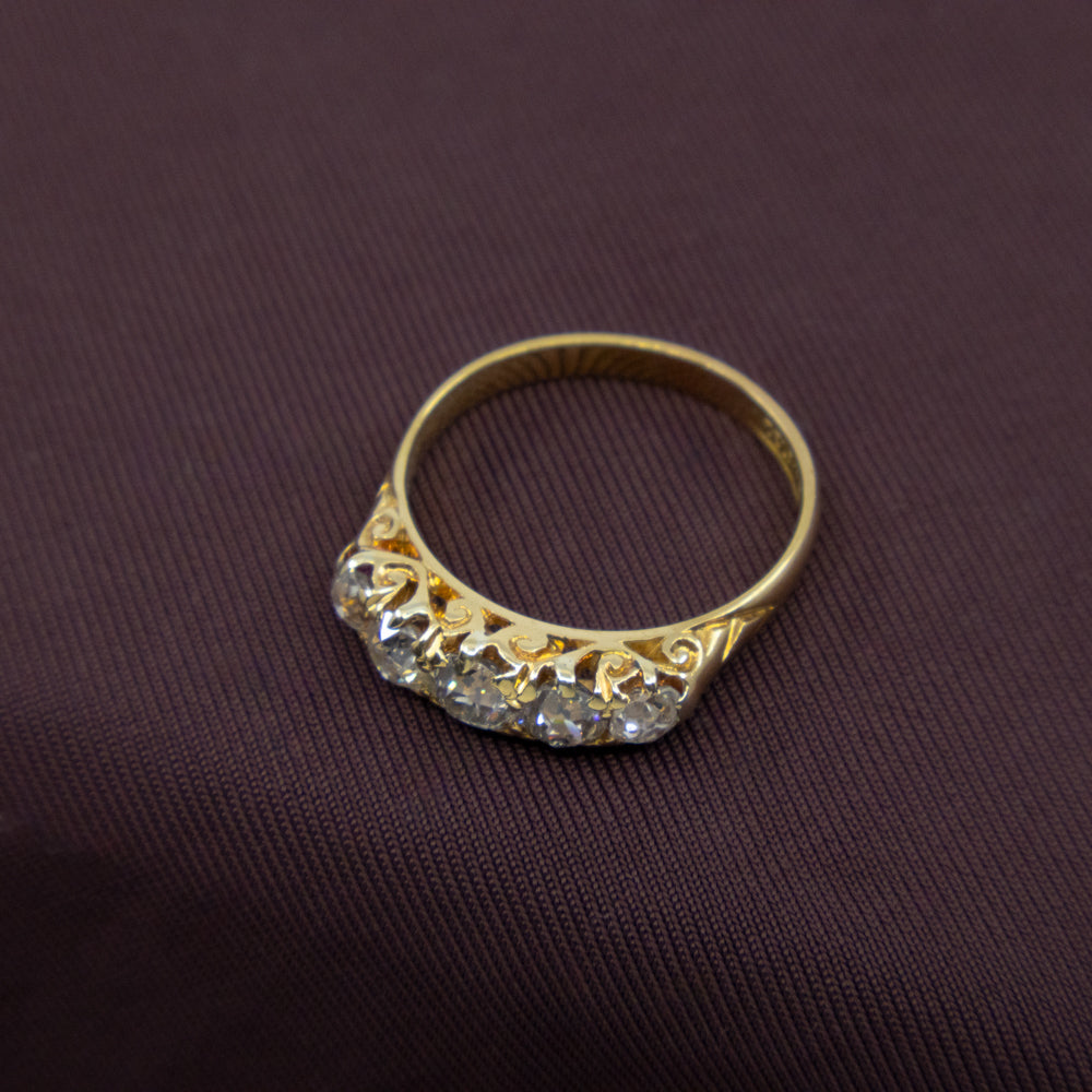 Victorian Diamond Ring, 18ct Yellow Gold
