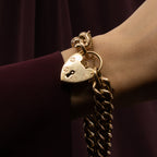 Vintage Padlock Bracelet, 9ct Yellow Gold