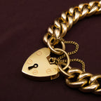 Vintage Padlock Bracelet, 9ct Yellow Gold