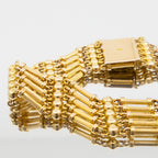 Edwardian Gate Bracelet, 15ct Yellow Gold
